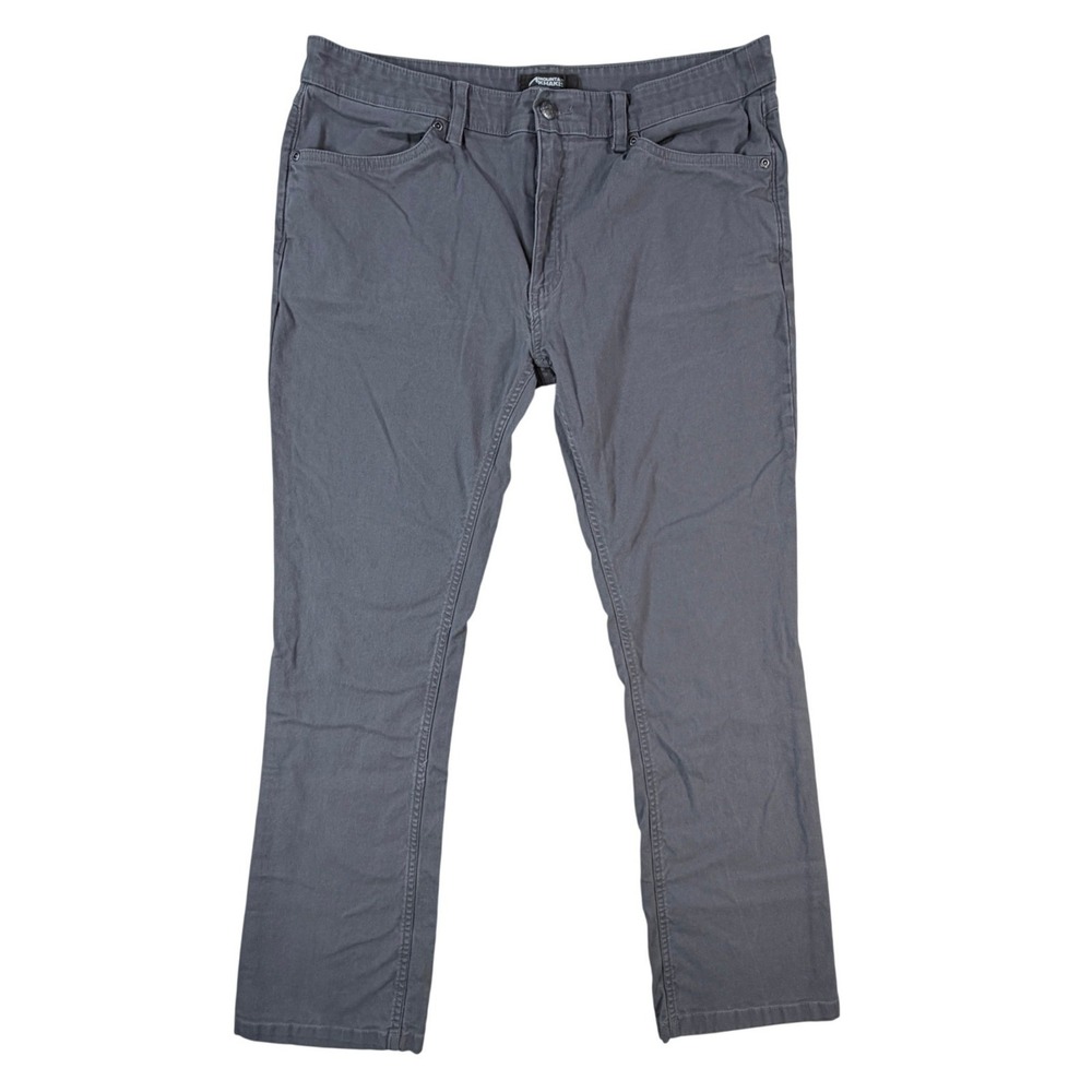 Mountain Khakis Womens Size 12 Straight Fit Gray Cotton Canvas Pants 35x30